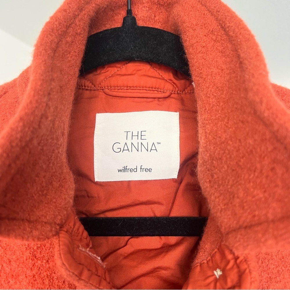 Aritzia Wilfred The Ganna Cropped Shirt Jacket/Shacket- Orange- Size S - Picture 5 of 12
